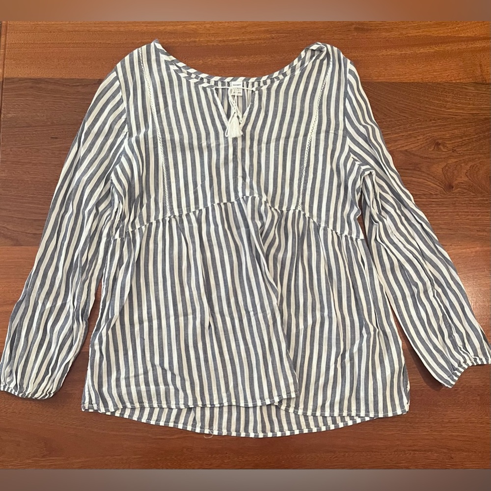 Old Navy striped top, loose fitting medium